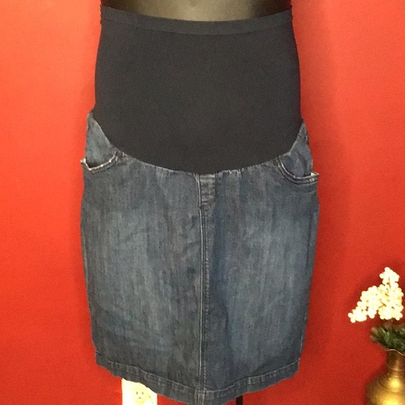 INDIGO BLUE MATERNITY JEAN SKIRT SIZE M - Picture 1 of 4